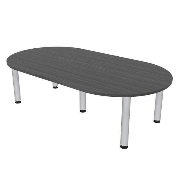 45.25 in W, 84 in L, 29 in H, Engineered Wood Top, Grey